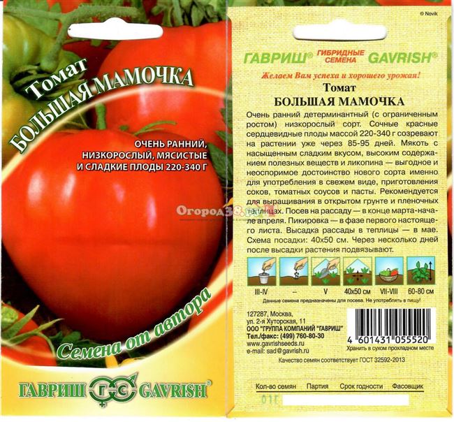 Описание сорта томатов Большая мамочка